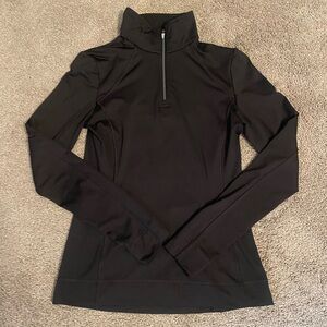Women's Black Spyder Lightweight Quarter-Zip Sweatshirt Ski Base Layer